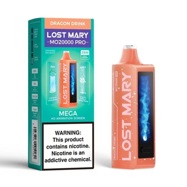 LOST MARY MO20000 PRO DISP 5CT - DRAGON DRINK